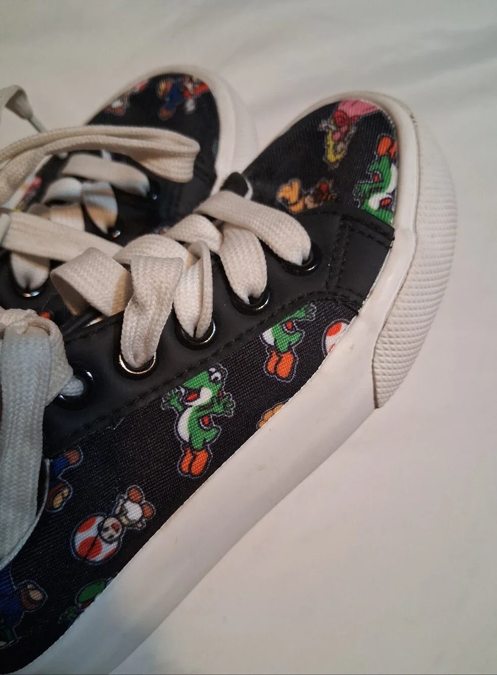 Super Mario Kids Canvas Sneakers Black Size 11 Toddler Ground Up Nintendo